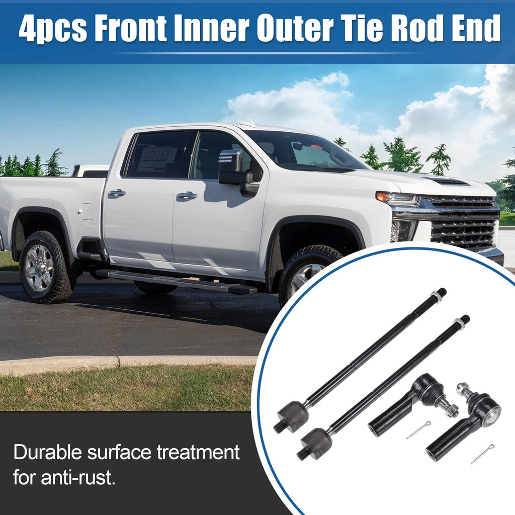 4pcs Front Inner Outer Tie Rod End Links Drag Link for Ford Escape (2009–2012)