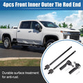 4pcs Front Inner Outer Tie Rod End Links Drag Link for Ford Escape (2009–2012)