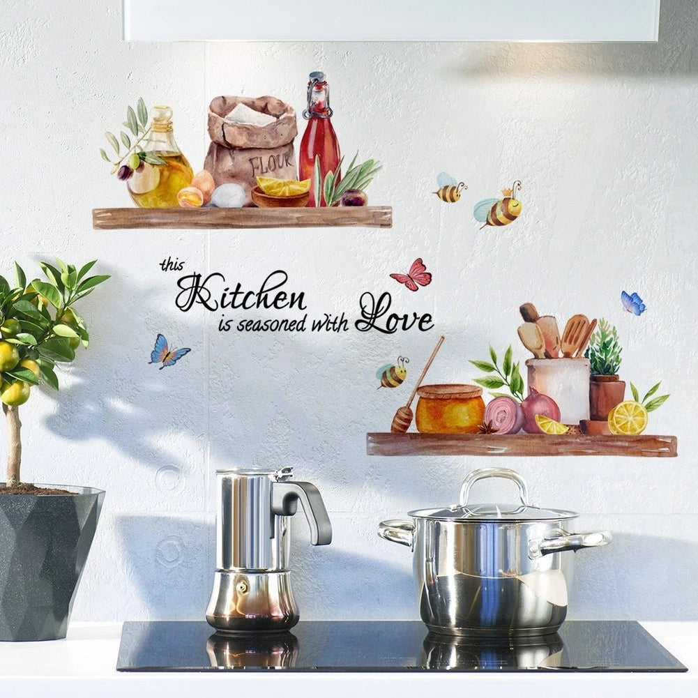 Removable PVC Wall Decal for Kitchen & Dining Area