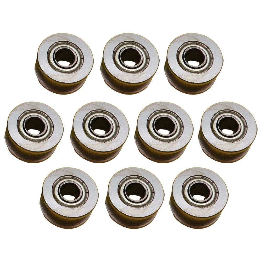 10PCS U624ZZ Sliding Rollers Bearing for Groove Round Bottom Track (13mm)