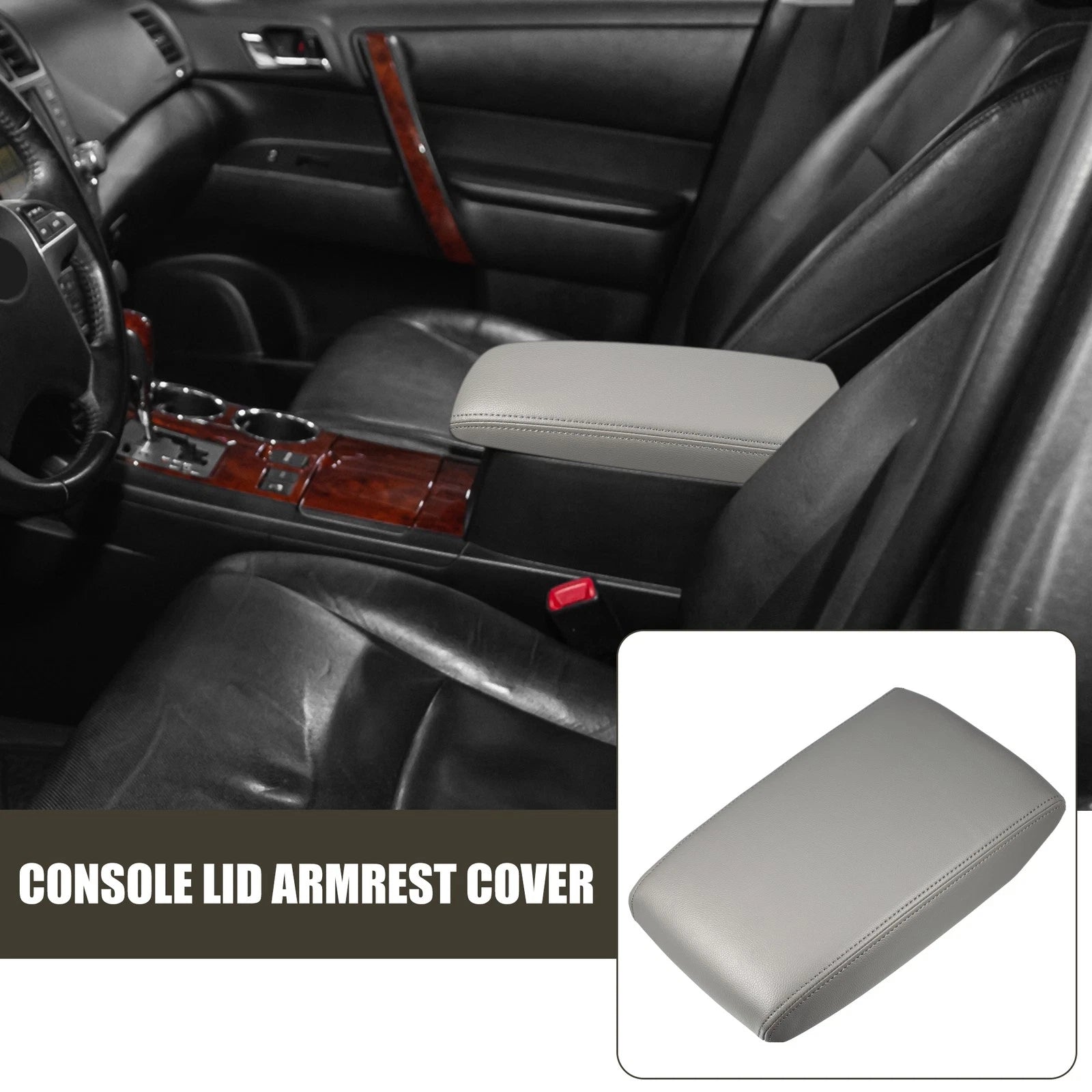 Car Center Console Lid Armrest Cover for Toyota Highlander (2014–2019)