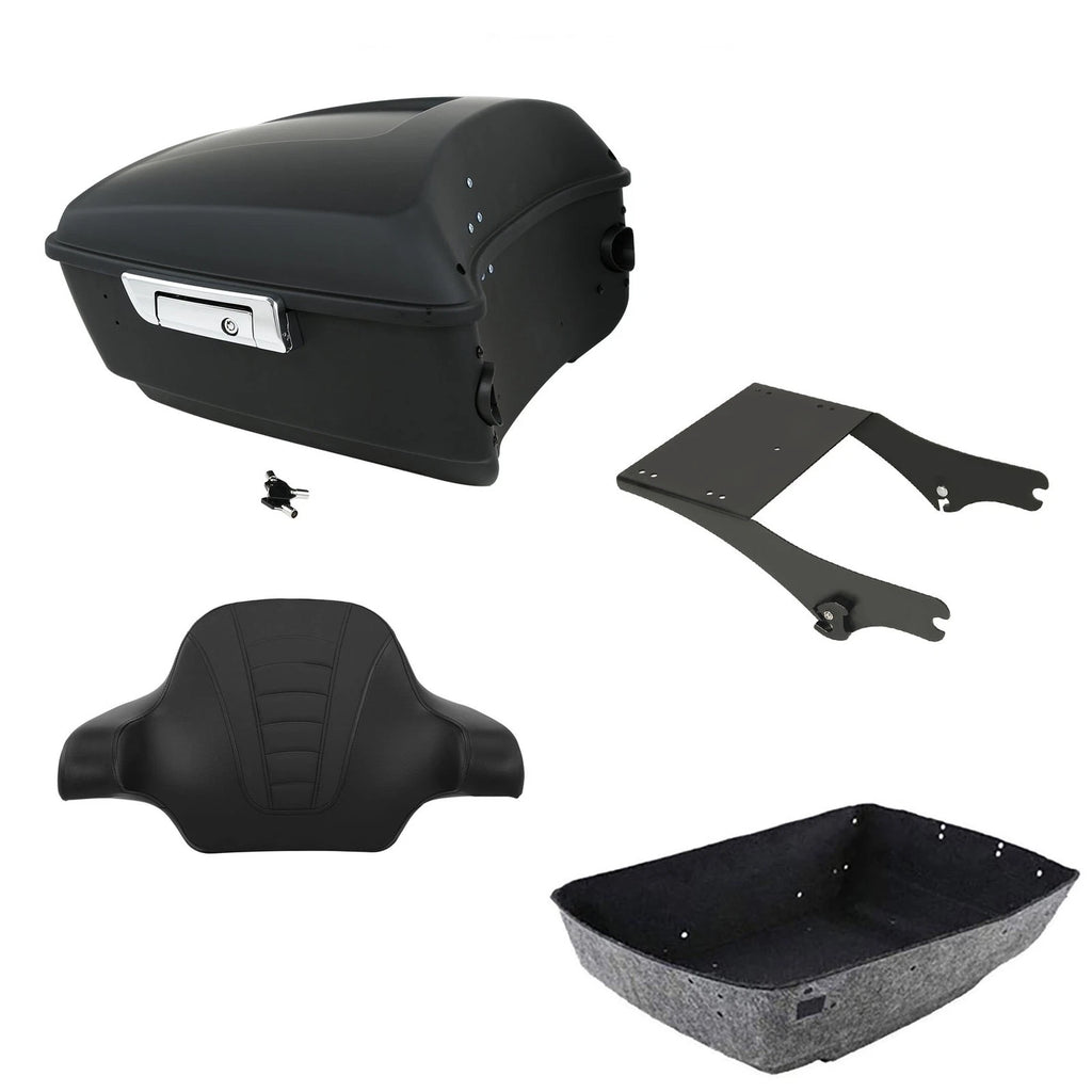 Matte Black Trunk Backrest Mount Rack for Harley Electra Glide (1997–2008)
