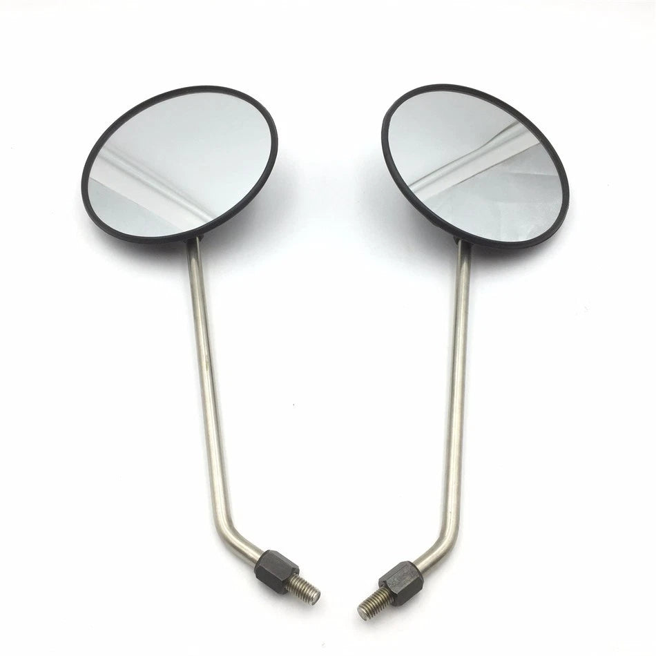 5" Round Long Stem Mirrors 8mm for Honda Kawasaki Suzuki (Cruise)