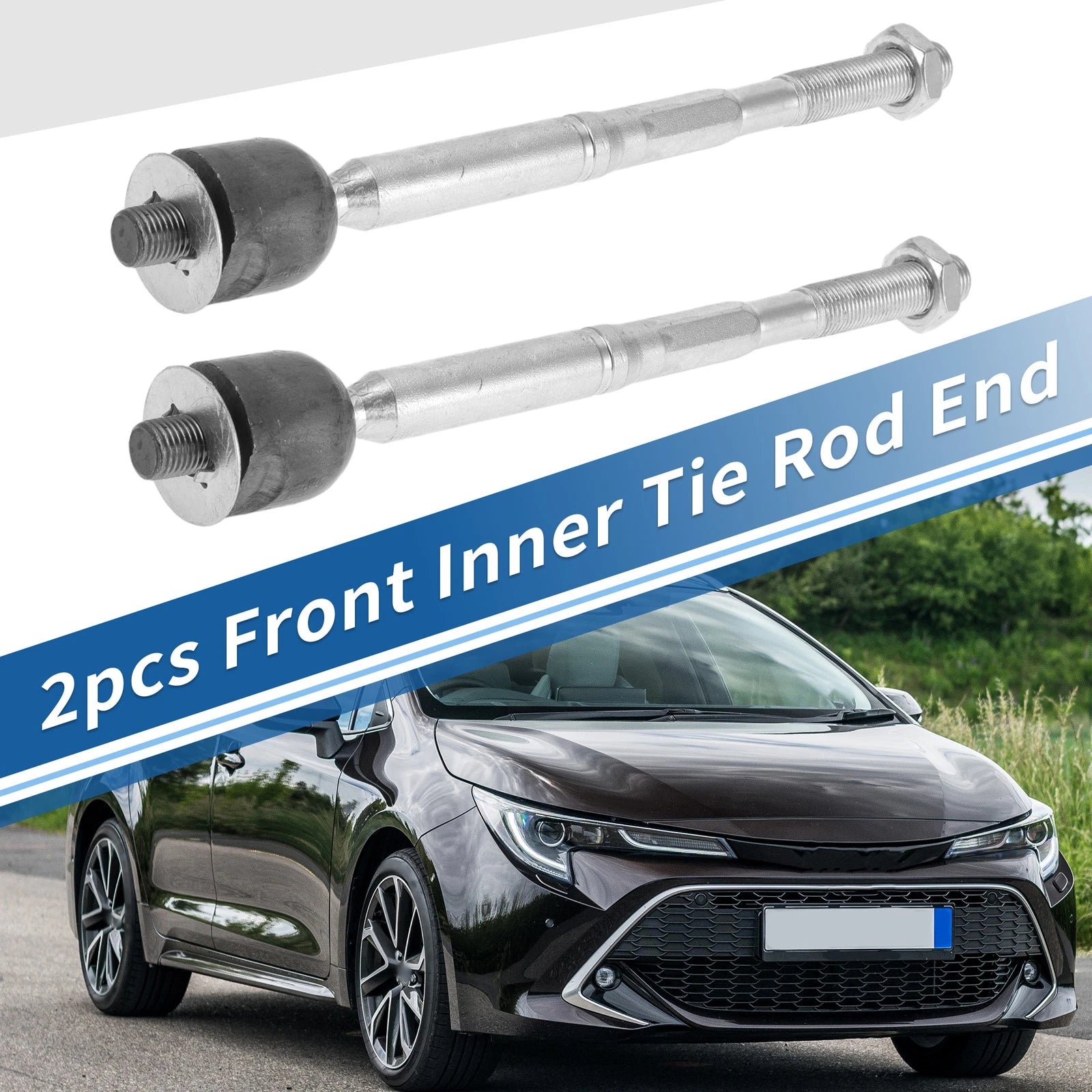 2 Pcs Front Inner Tie Rod End Link Replacement for Toyota Highlander (2005–2014)