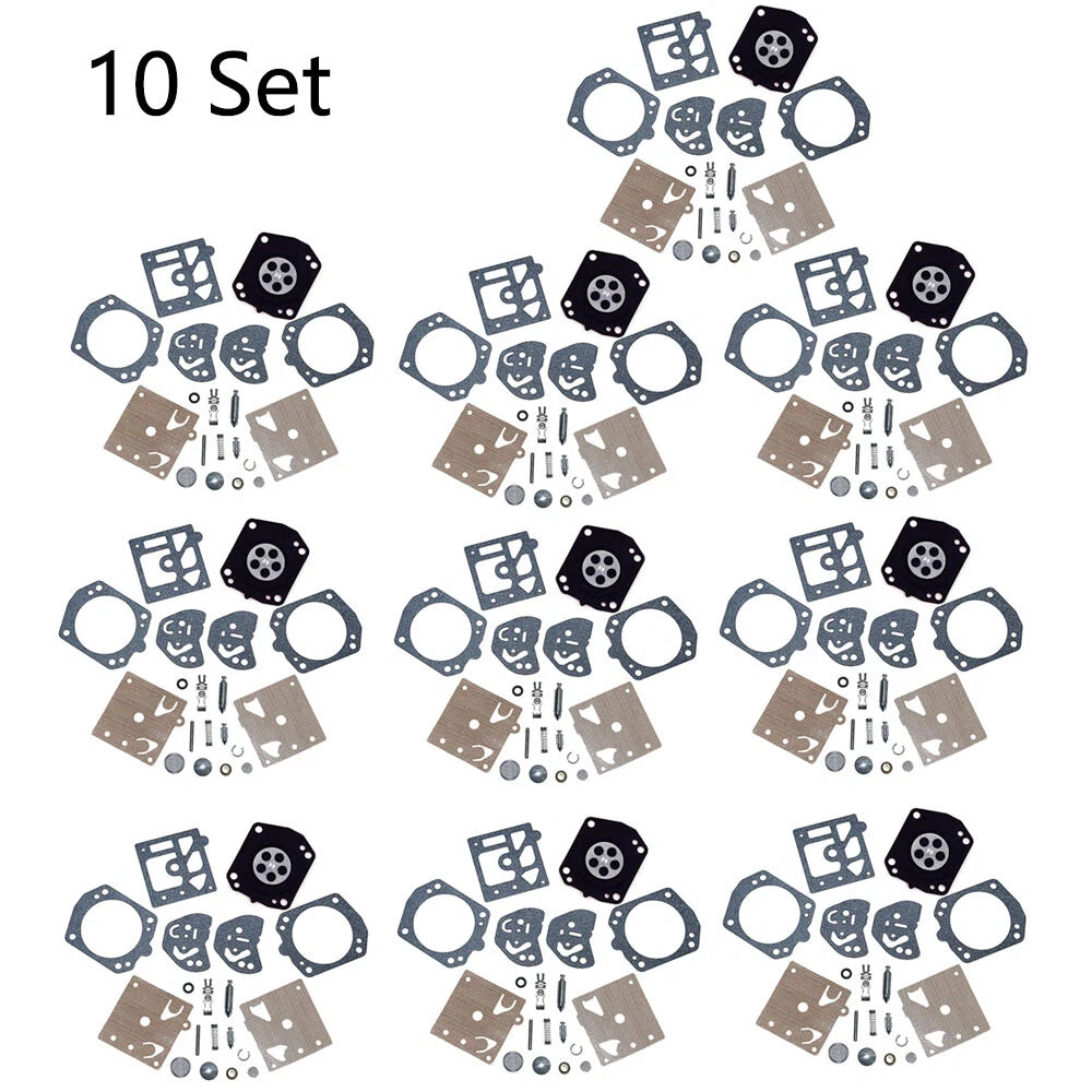 10x Carburetor Rebuild Kit for Husqvarna 257, 250R, Poulan 3300 (Walbro K20-HDA)