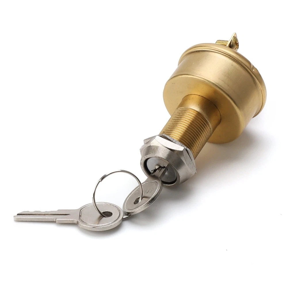 Brass Power Start Switch for Marine and Automotive Vehicles