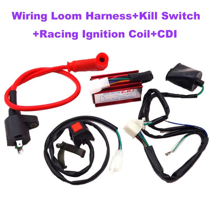 Kill Switch, Ignition Coil, CDI, Wiring Harness for Chinese Explorer Pit Bike