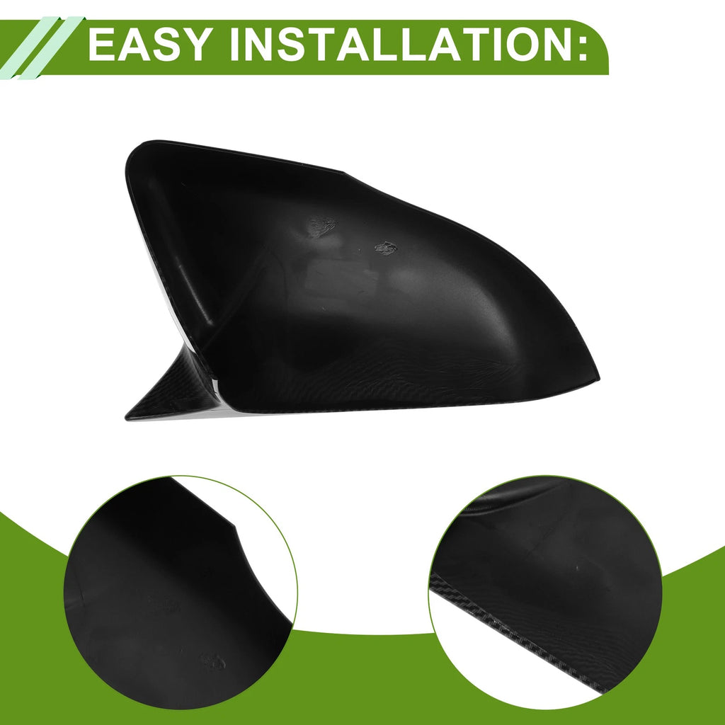 2X Side Mirror Cover Caps for Ford Edge (2015–2024) Black