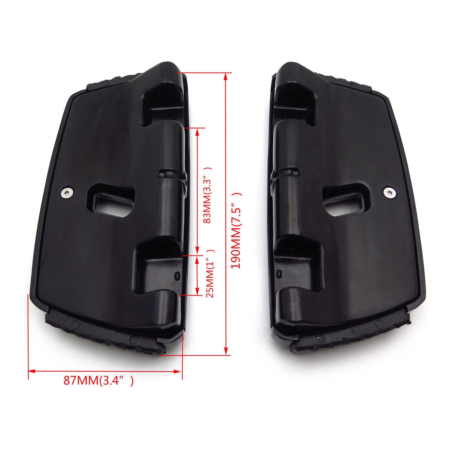 Passenger Floorboard Kit for Harley Touring Models (1993–2008) Black