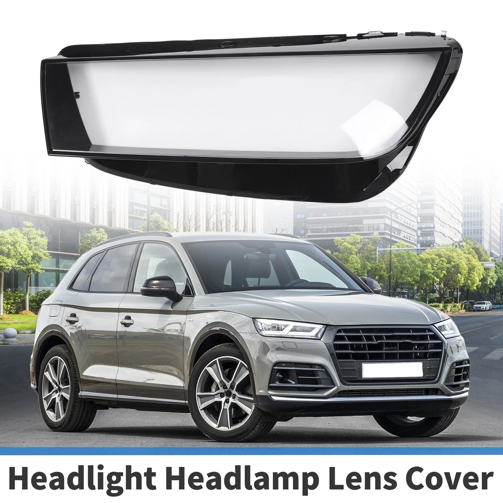Front Left Headlight Lens Cover Replacement for Audi Q5 (2018–2020)
