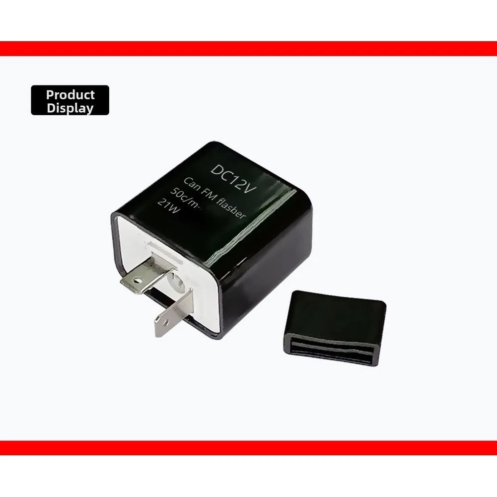 12V Flasher Relay for Motorcycles (Adjustable 50-200 Flashes Per Minute)