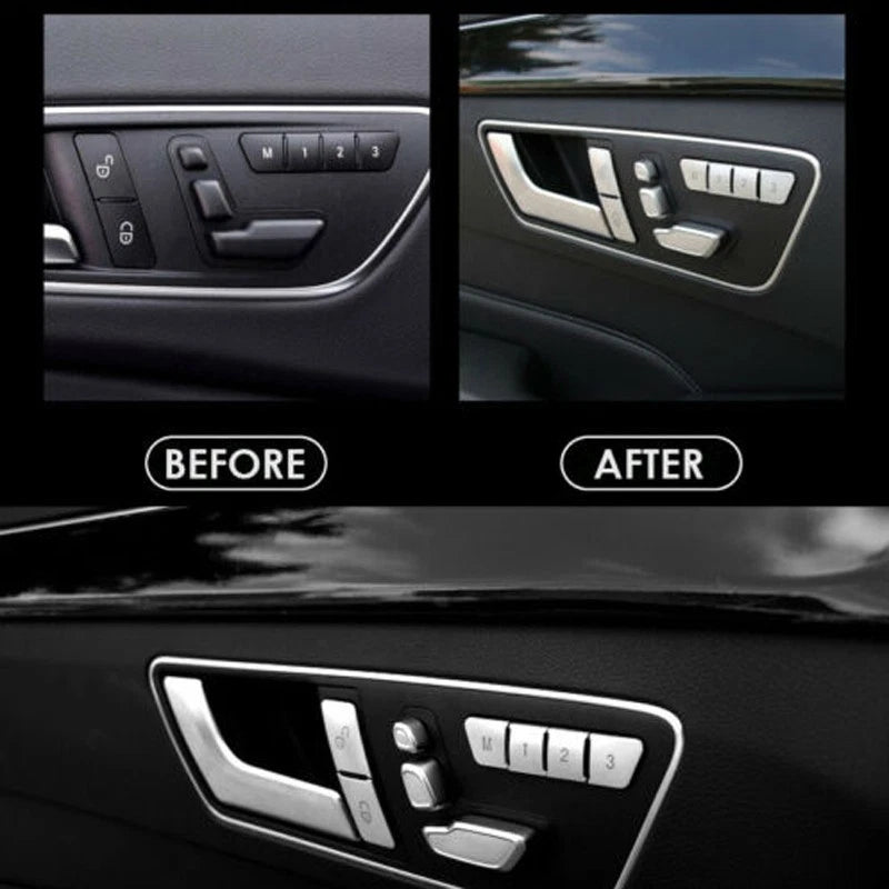 Seat Button Cover Frame Replacement for Silver