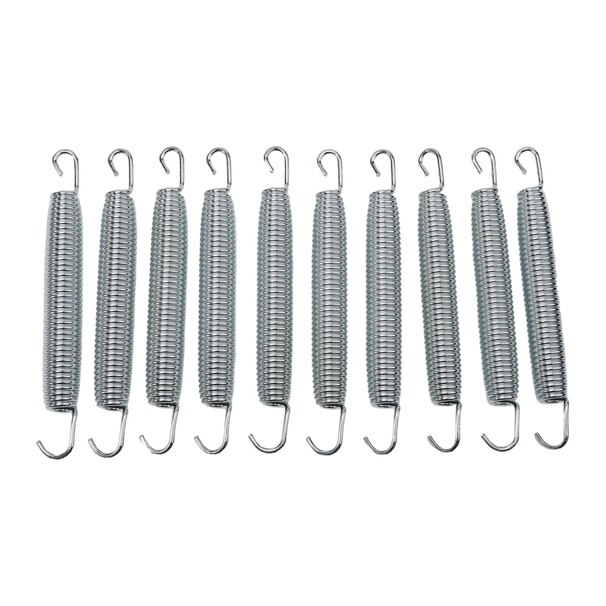Set of 10 Galvanized Steel Springs for Trampolines