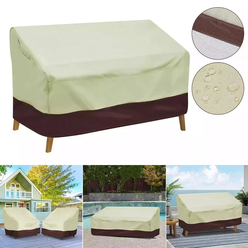 Outdoor Waterproof Sofa Cover - Windproof Design, Silver Coated Inner Layer