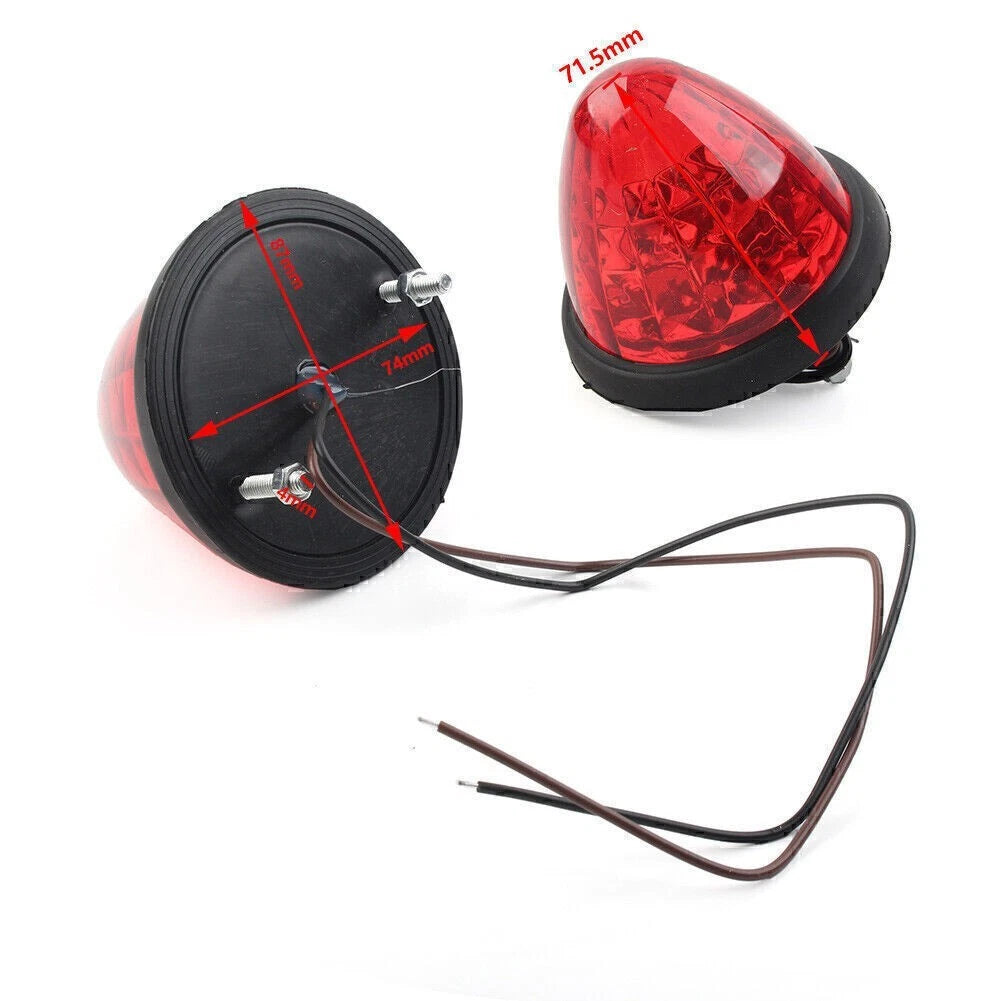 Red LED Side Marker Light Indicator Turn Signal For Truck Trailer Tractor etc