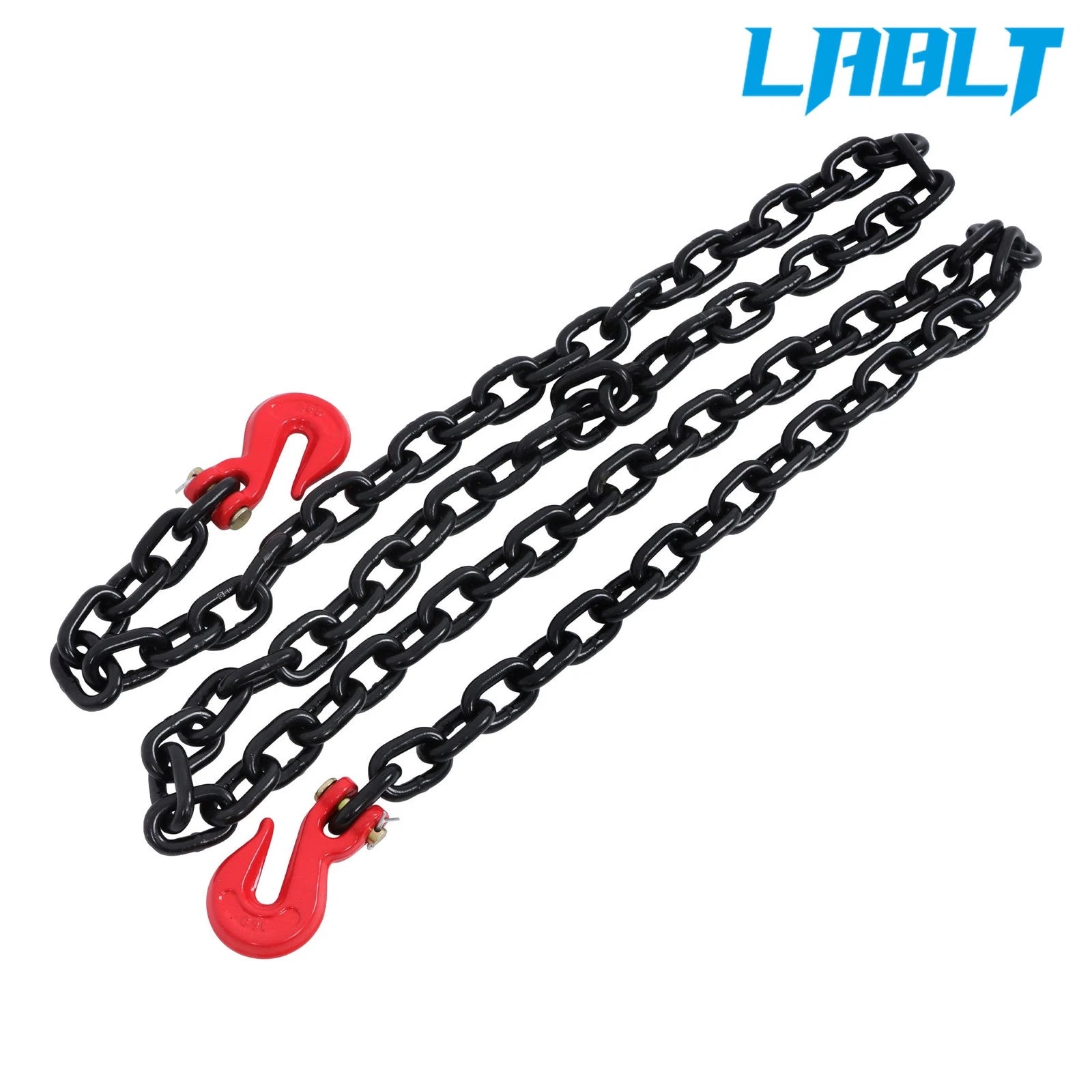 3/8" × 10 Ft G80 Tie Down Tow Chain with Hooks for Universal Use (7100 lbs)