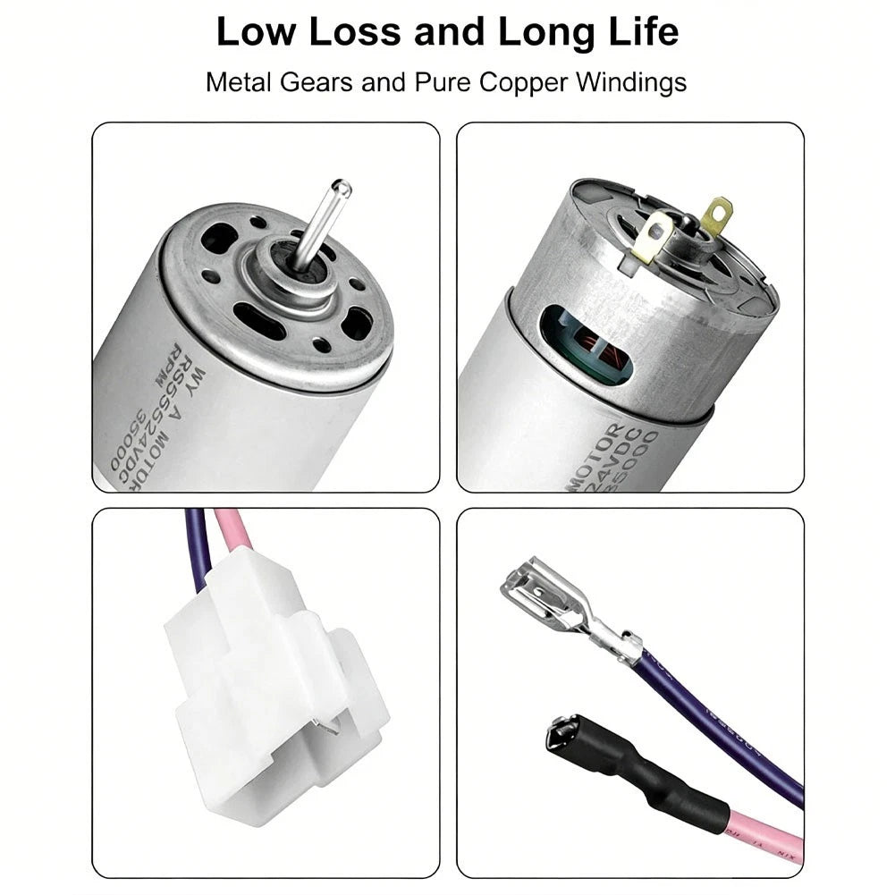 24V RS555 DC Motor Kit for Belt Conveyors Cutting Machines (2010–2023)