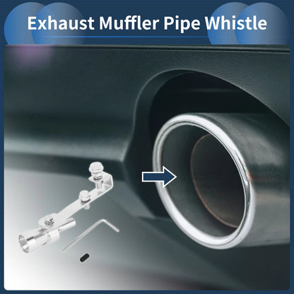 Turbo Sound Exhaust Muffler Pipe Whistle Tailpipe for Universal Vehicles (1 Set)