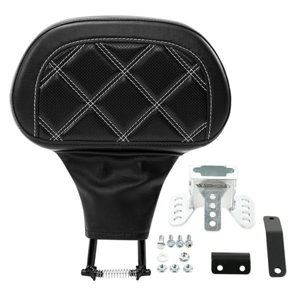 Black Driver Backrest Pad for Harley Road Electra Street Glide FLHX (1988–2023)