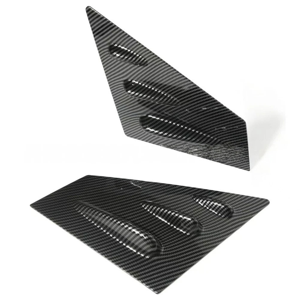 Front Window Louver Set Left Right ABS Carbon Fiber Cover for WRX STI 2015-2020