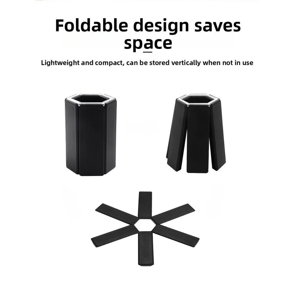 Pot Pad for Kitchen Table (19cm, Heat Resistant, Non-Slip, Black)