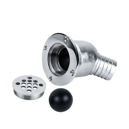 316 Stainless Steel Floor Drain Scupper Elbow for RV Boat Yacht