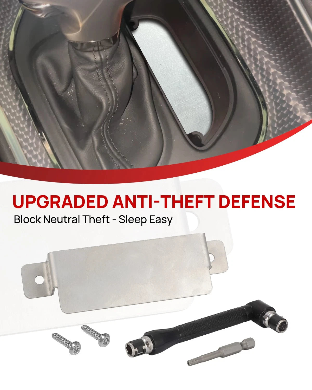 Anti-Theft Neutral Strap Cover Plate for Dodge Challenger (2015–2023)