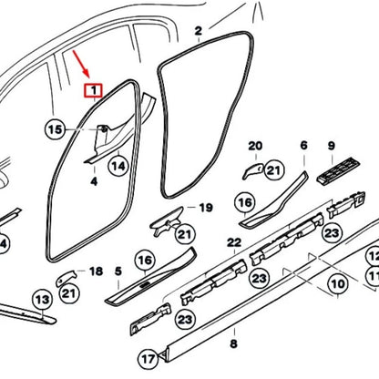 Front Door Seal Weatherstrip for