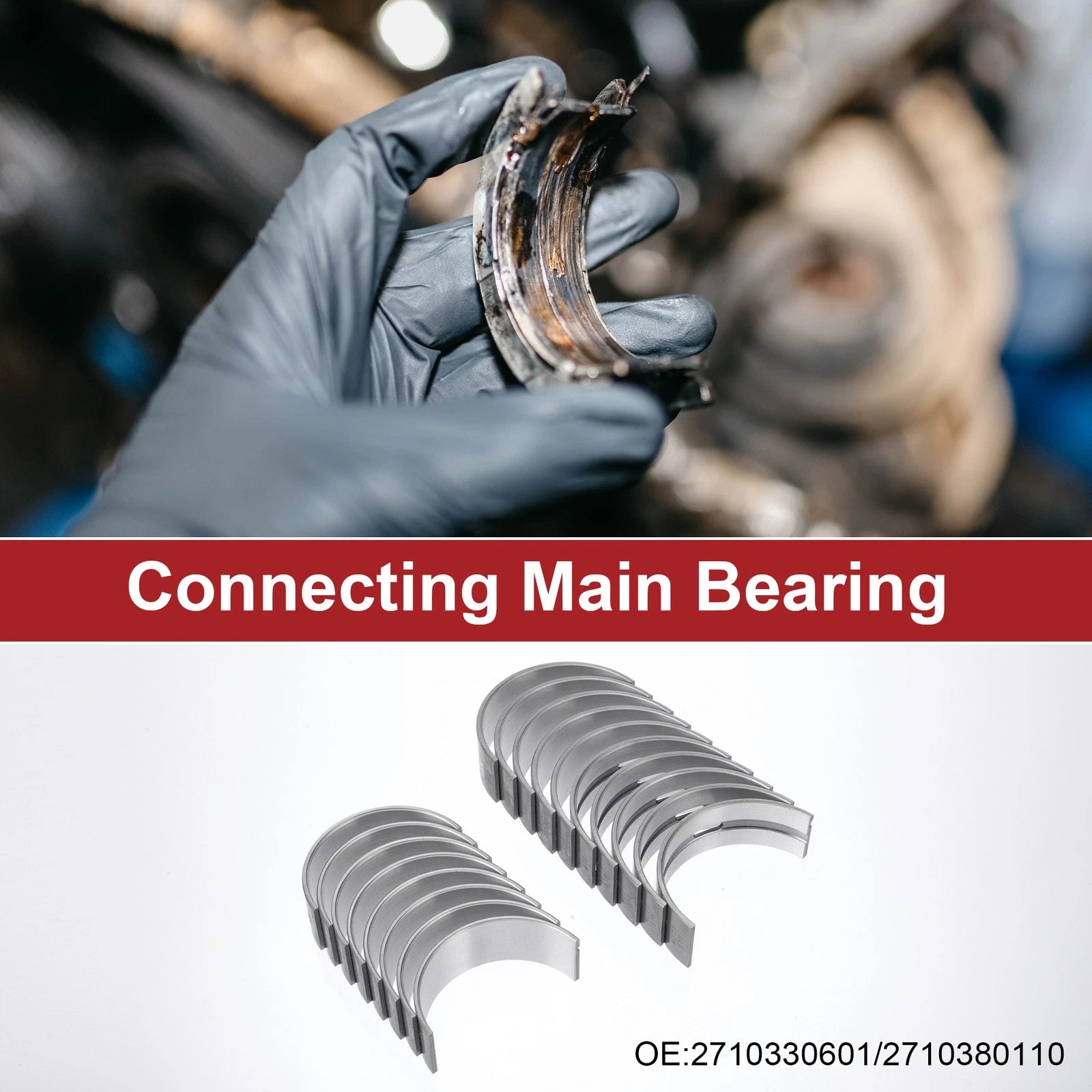 Engine Main and Connecting Rod Bearing Kit Replacement for Mercedes C180K (2007–2014)