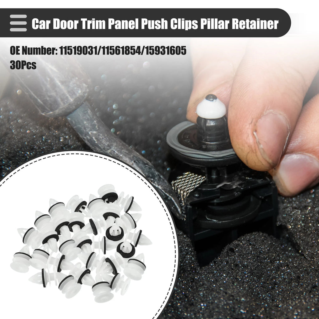 30 Pcs Door Trim Panel Push Clips Retainer Replacement for Chevrolet (2005–2020)