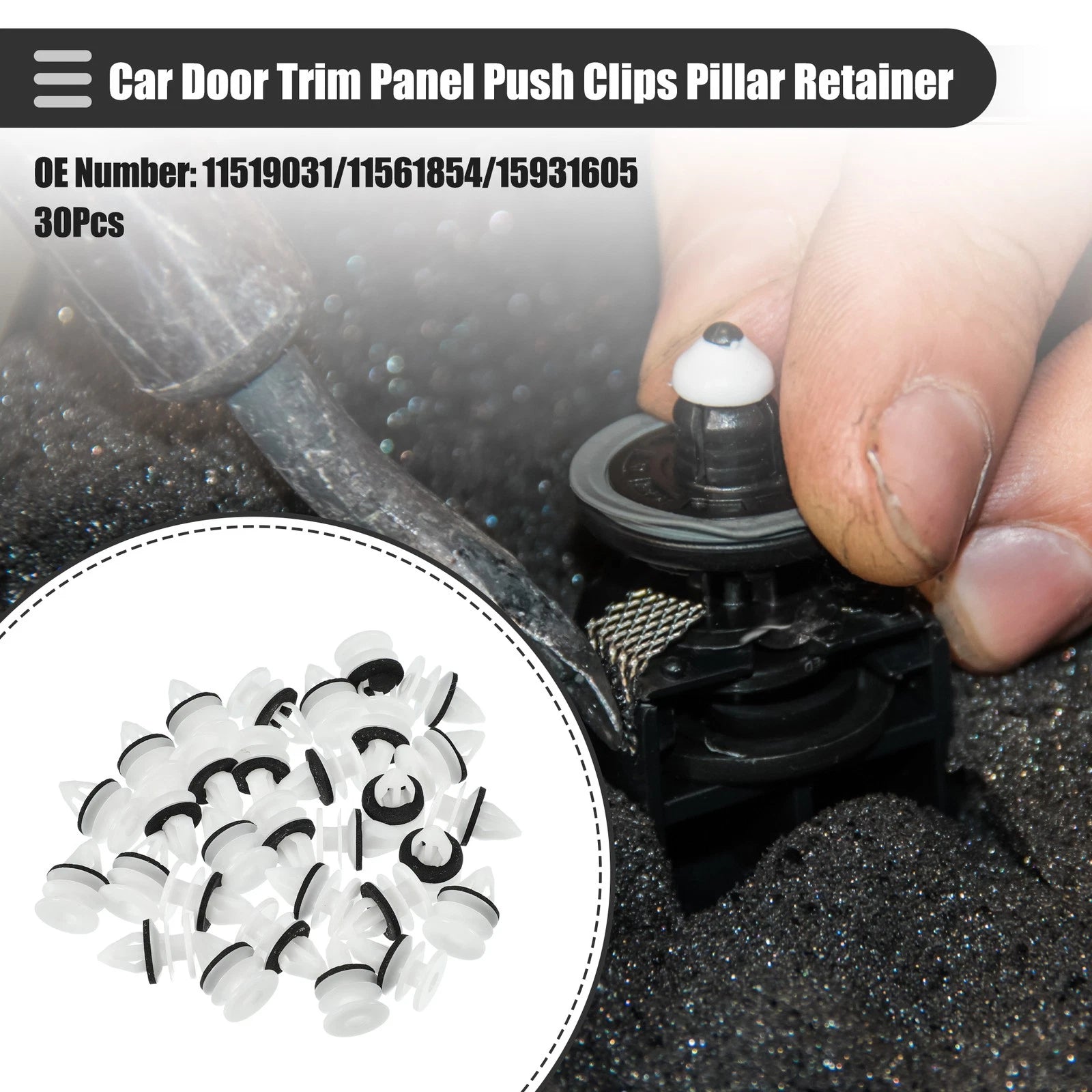 30 Pcs Door Trim Panel Push Clips Retainer Replacement for Chevrolet (2005–2020)