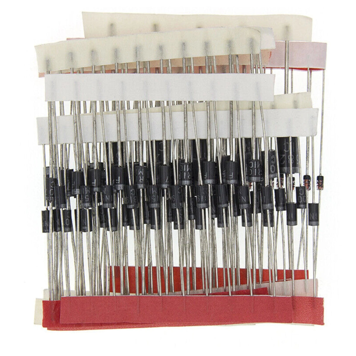 200PCS Schottky Diode Kit for Assorted Applications (1N4001, FR207, 1N4004, 1N4007)