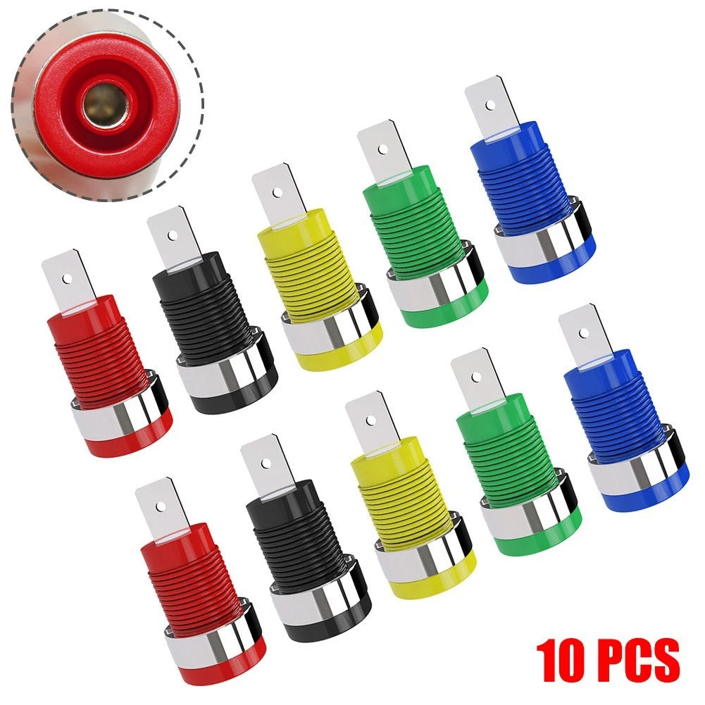 10X Banana Socket Panel Mount Connectors 12mm for Various Applications