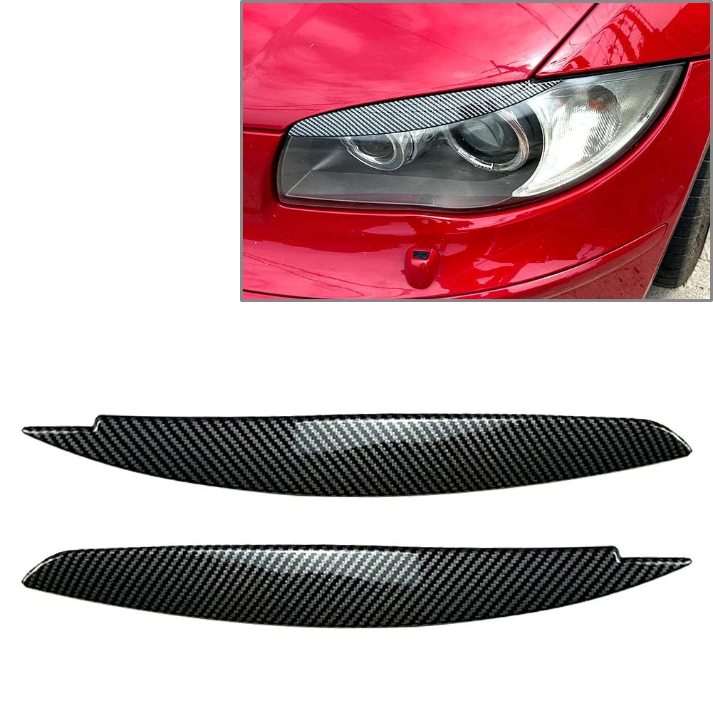 Front Headlight Eyelids Trim for BMW 1 Series E81 E82 E87 E88 (2008–2013)