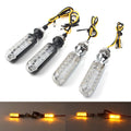 10 LED Universal 10mm Motor Turn Signal Light Indicator Blinker Amber Bulbs Cool