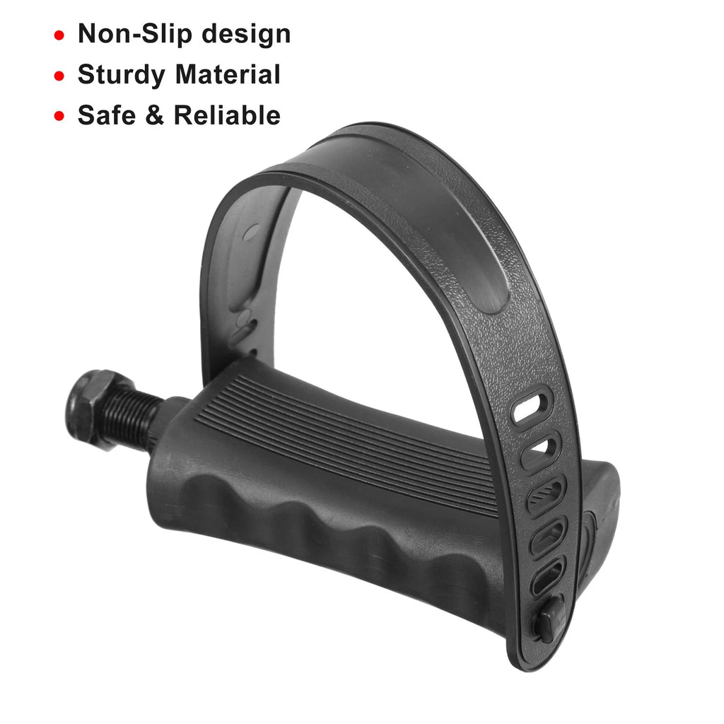 Exercise Bike Pedals Pair with Straps 9/16 Inch Spindle for Cycling