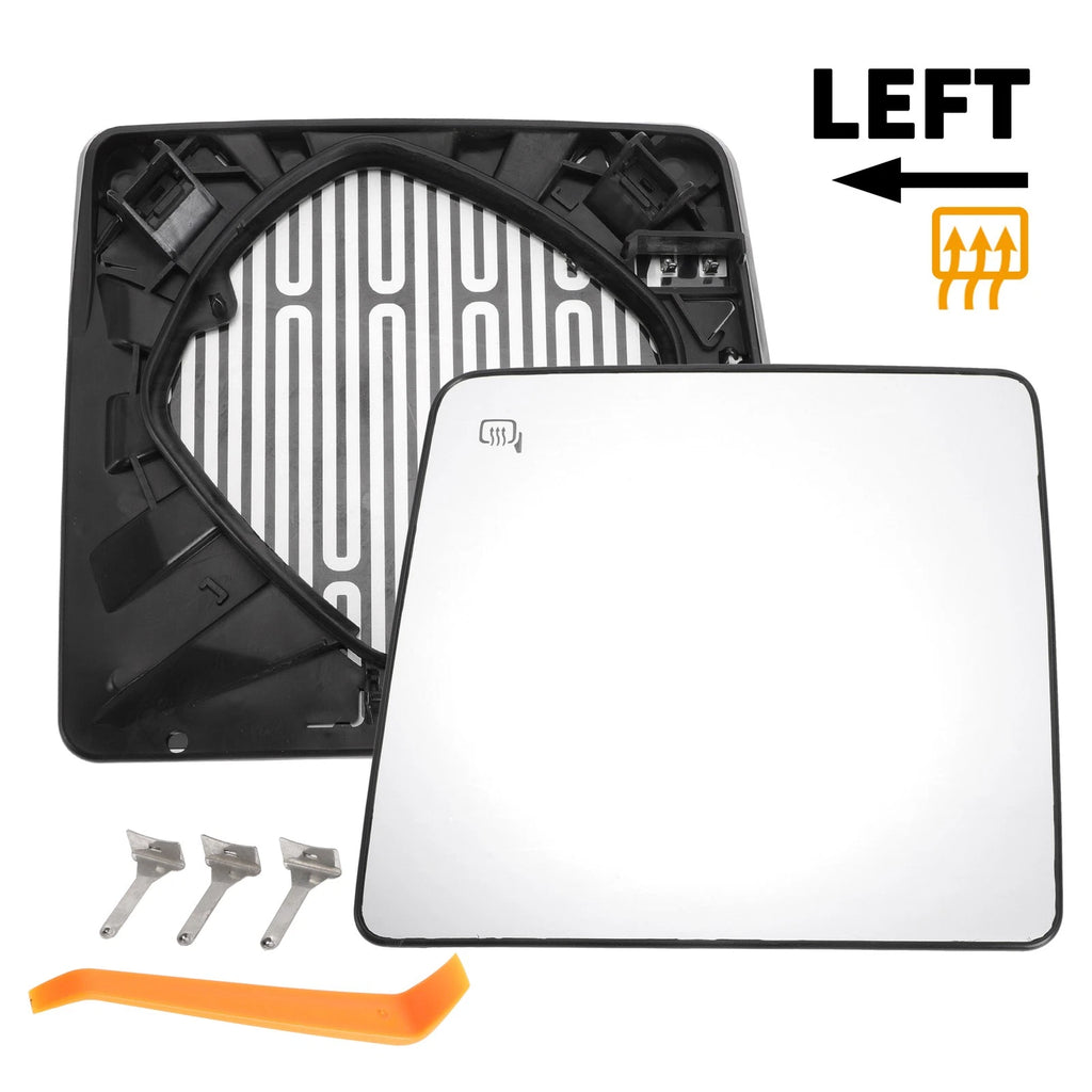 Heated Left Driver Side Tow Mirror Glass Replacement for Ford F250 (2017–2024)