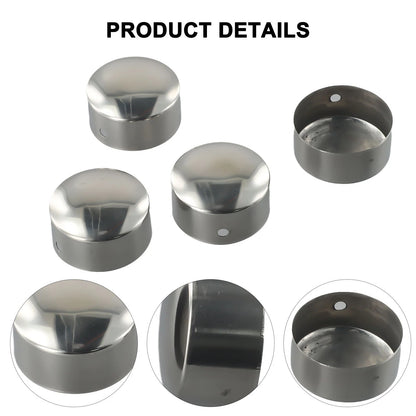 Set of 4 Round End Caps 45mm for Handrail Water Protection