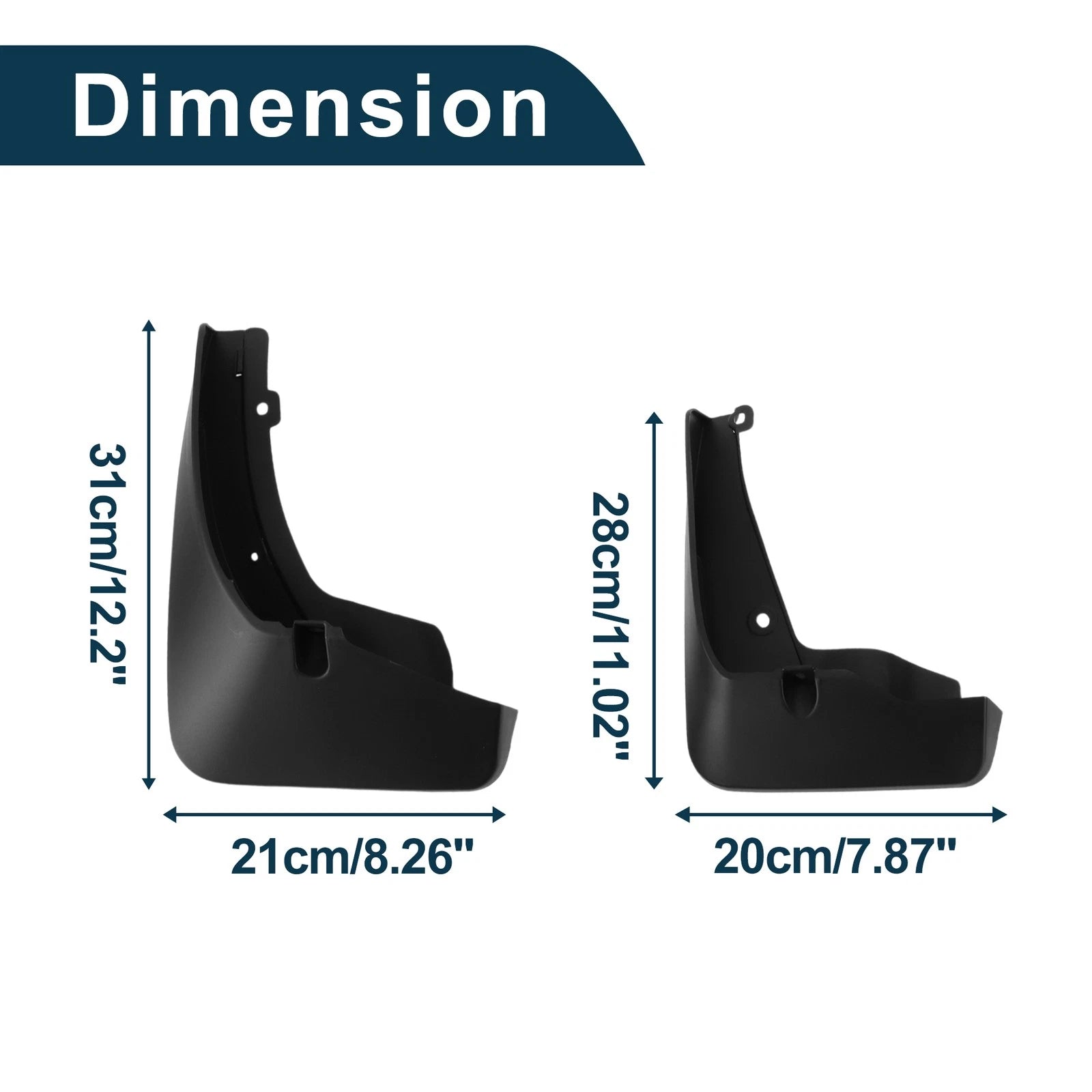 Mud Flaps Splash Guards 1 Set for Volkswagen Viloran (2020–2021)