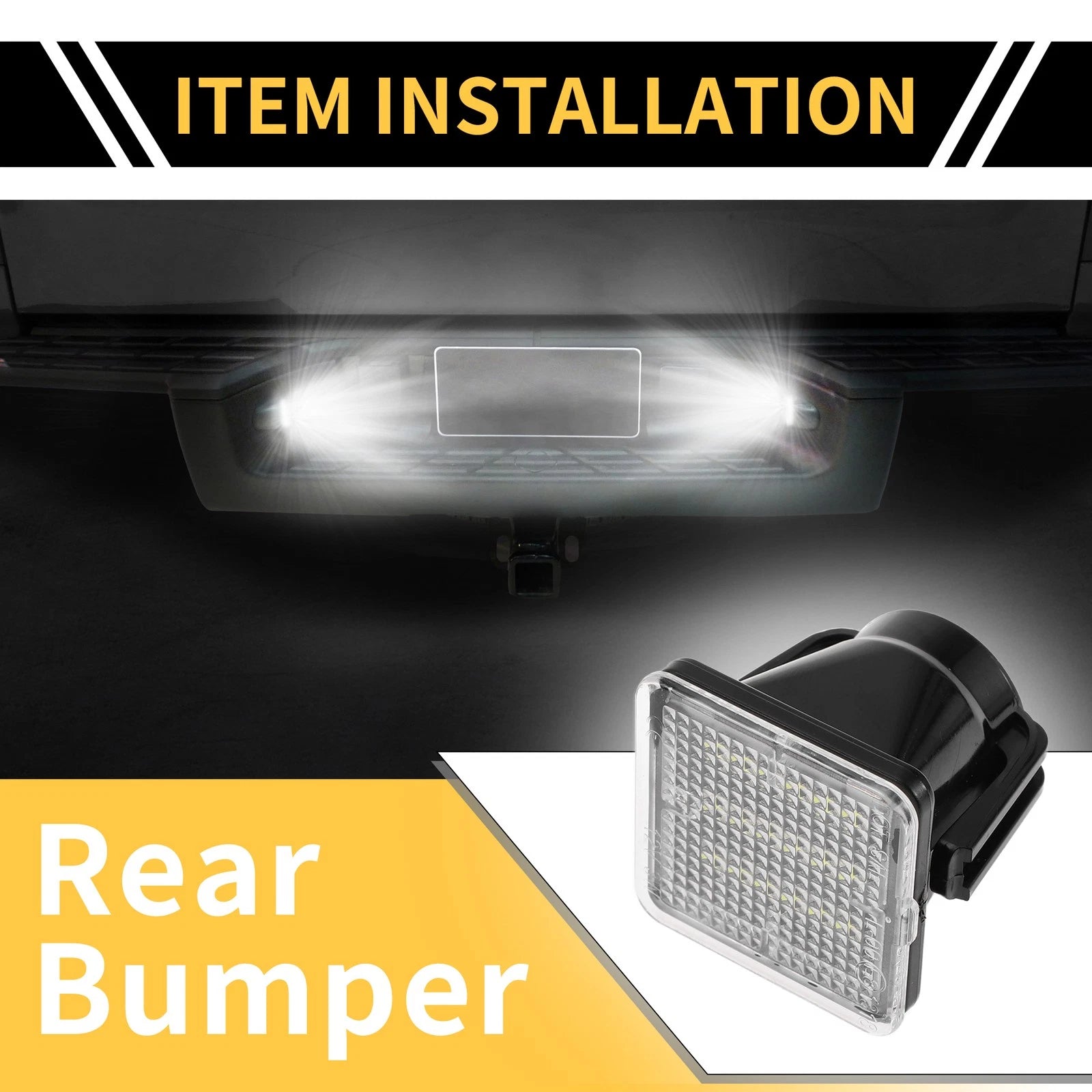 2pc License Plate Light Assembly Replacement for Toyota Tundra (2014–2019)