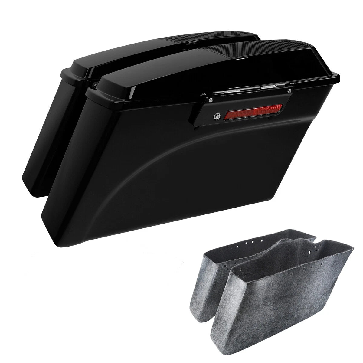 Vivid Black Hard Saddlebag Speaker Lid for Harley Road Glide (1994–2013)