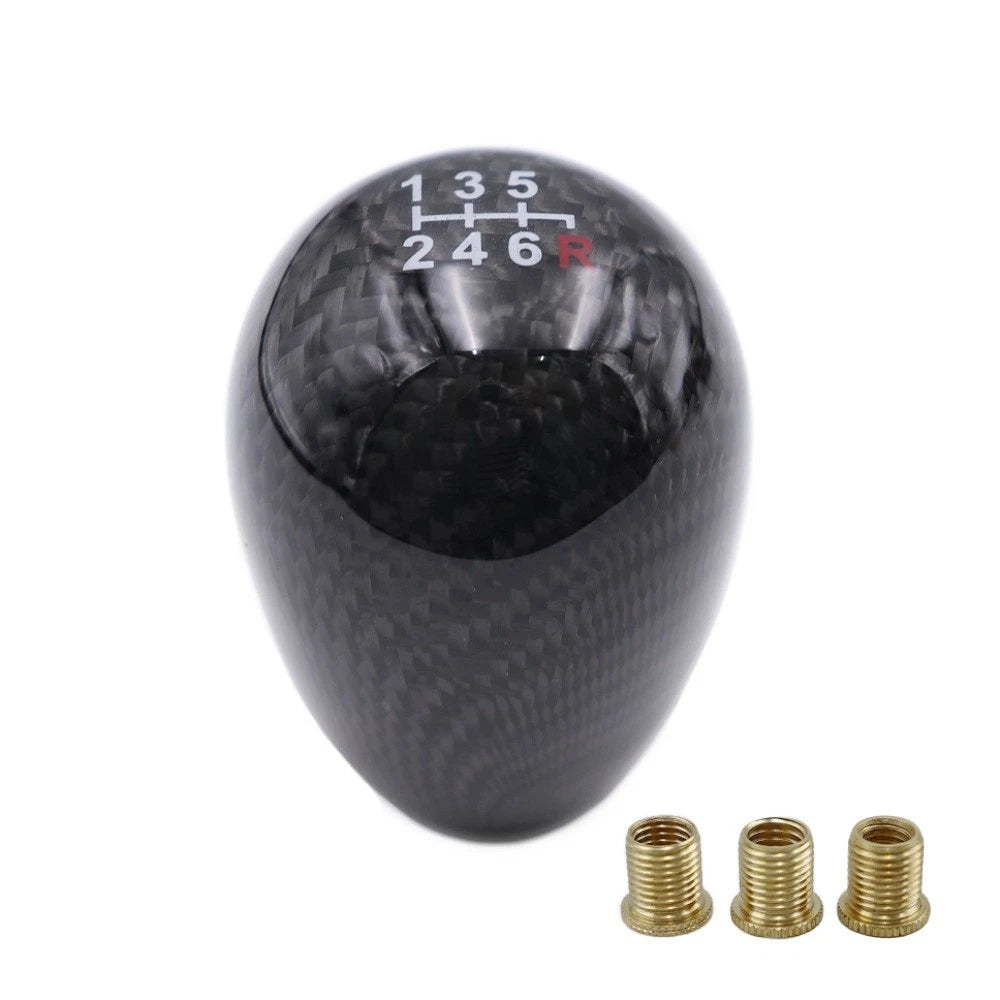 Ergonomic Spherical Carbon Fiber Gear Knob for 5/6 Speed Manual Driving