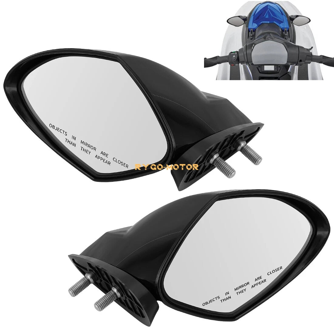 Left & Right Hand Mirror for Yamaha Waverunner EX Deluxe EX Limited EX Sport EXR (2017–2023)