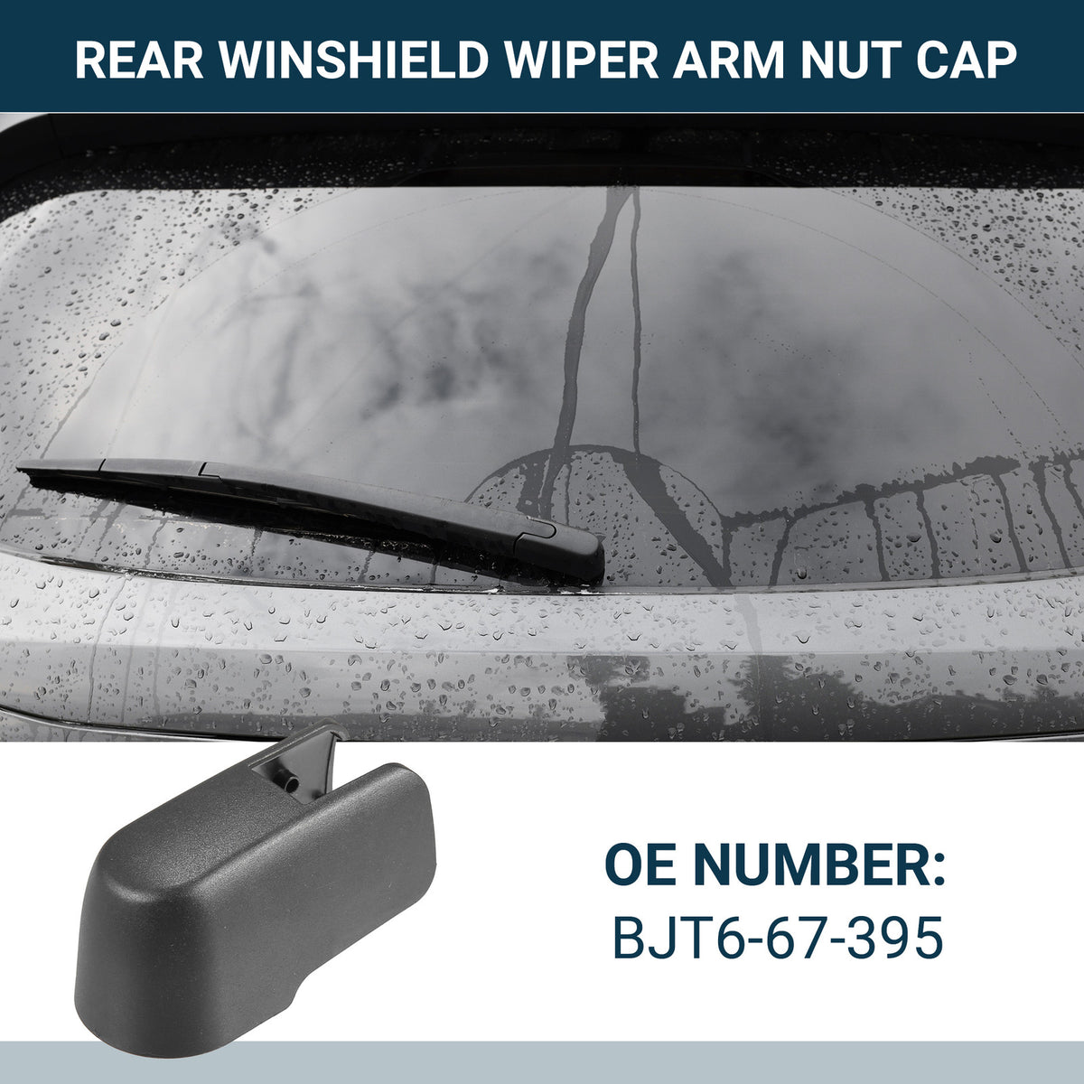 Rear Windshield Wiper Arm Nut Cover for Mazda 3 (2014–2017)