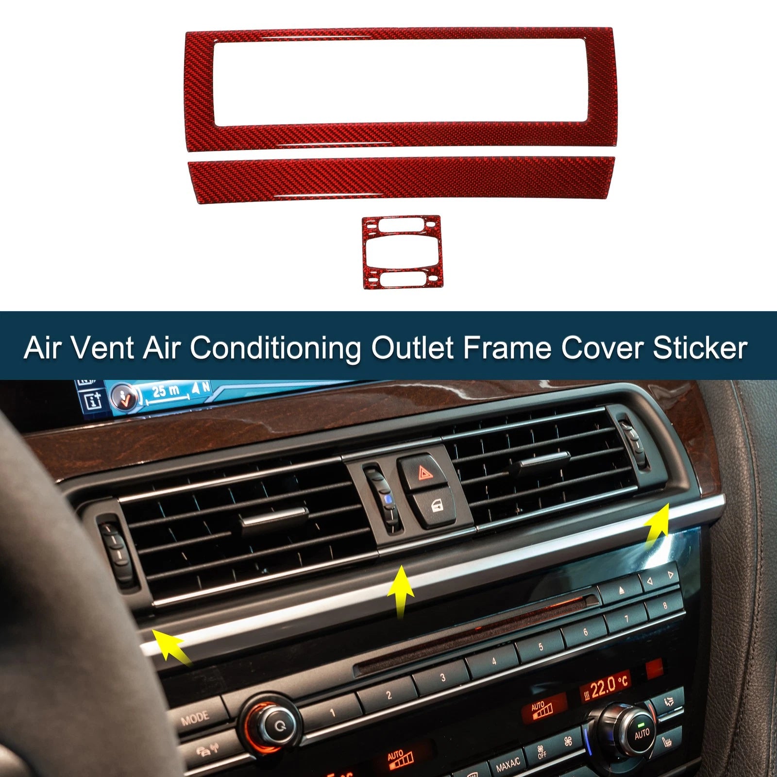 Air Vent Air Conditioning Outlet Frame Covers for BMW 6 Series E63 E64 (2004–2010)