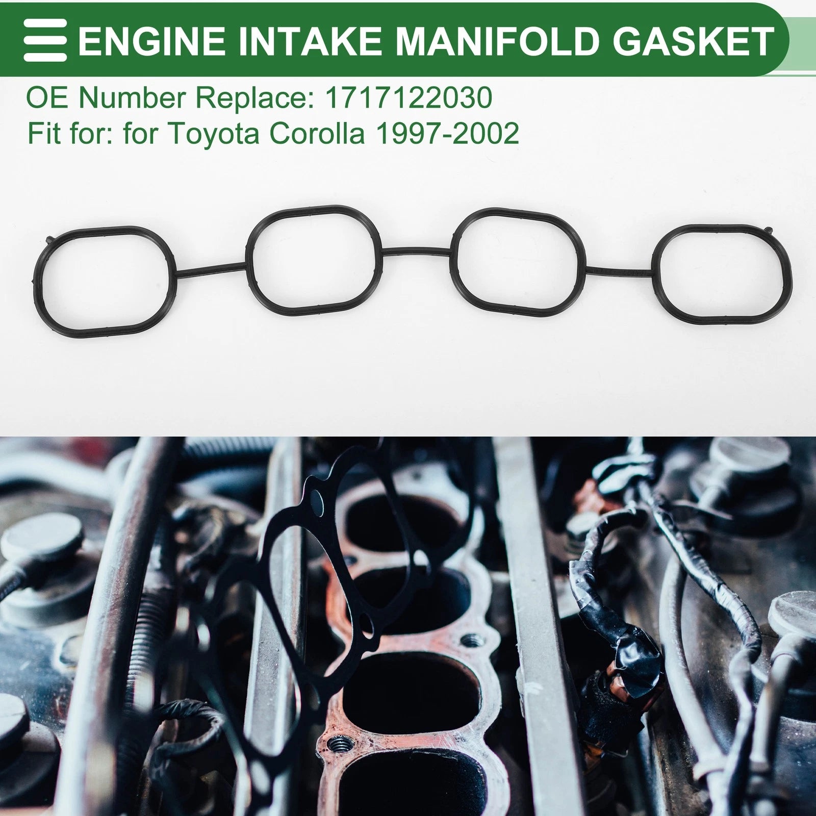 Engine Intake Manifold Gasket Replacement for Toyota Corolla (1997–2002)