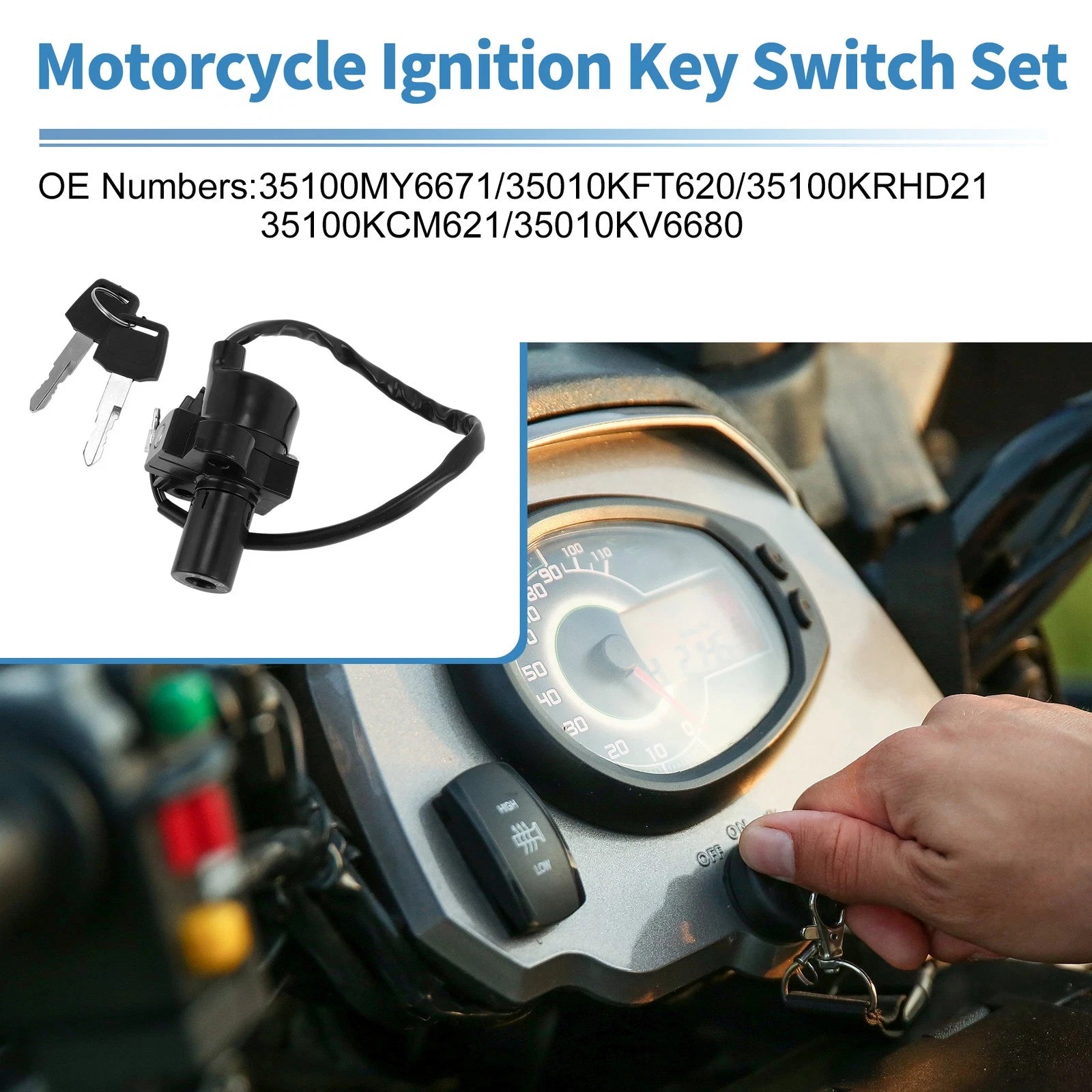 Ignition Key Switch Replacement for Honda XR650 XR650L (1993–2017)