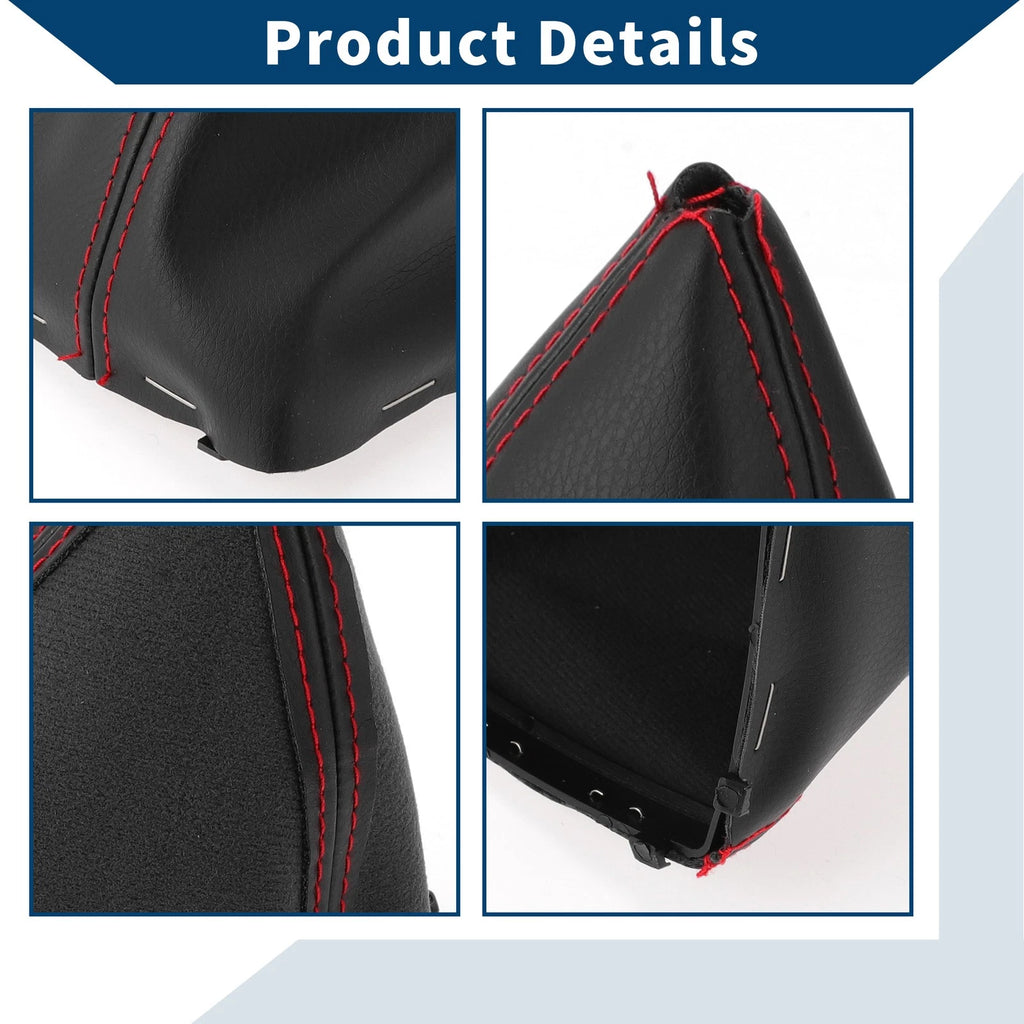 1 Pc Gear Shift Gaiter for Ford Focus C-MAX (2003–2010) Black Red Leather