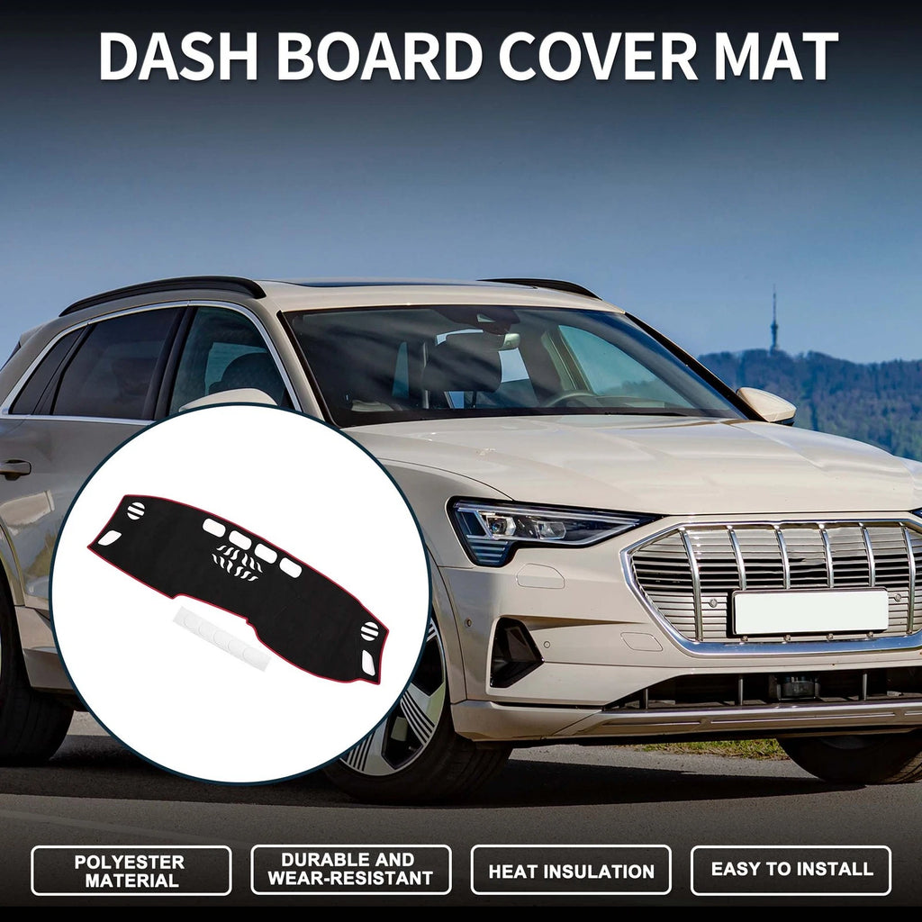 Dashboard Cover Mat for Audi A4 (2017–2020) Sun Protector Pad Black Red