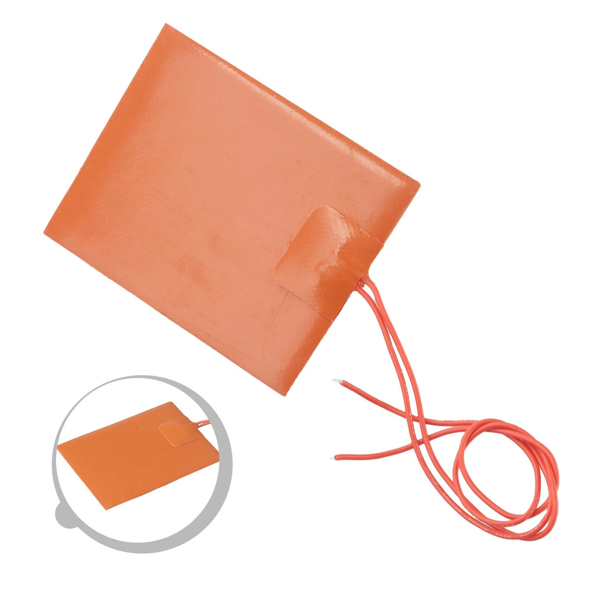 12V DC 20W Flexible Waterproof Silicon Heater Pad for 3D Printer (80x100mm)